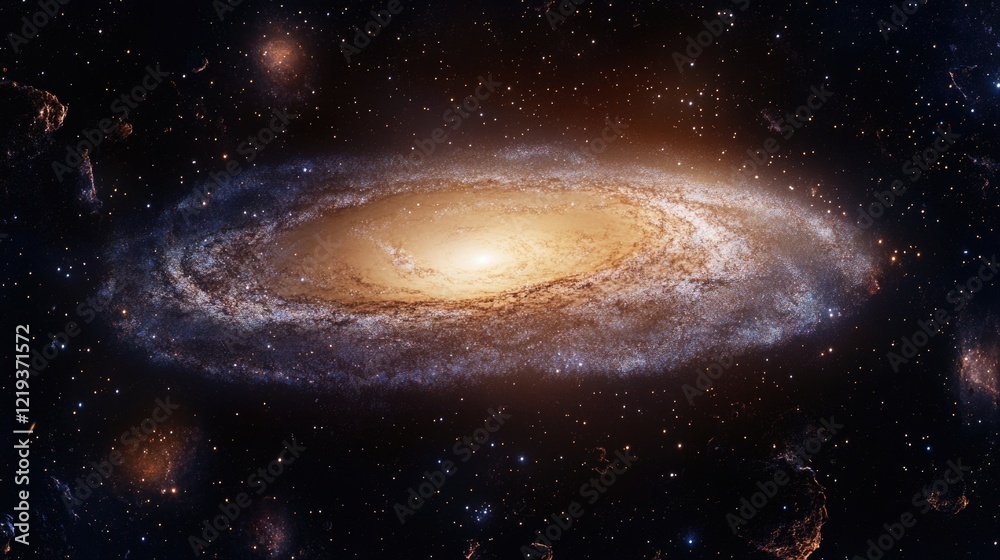 A picture of a spiral galaxy visible in the night sky, perfect for use in astronomy or space-themed projects A picture of a spiral galaxy visible in the night sky, perfect for use in astronomy or space-themed projects