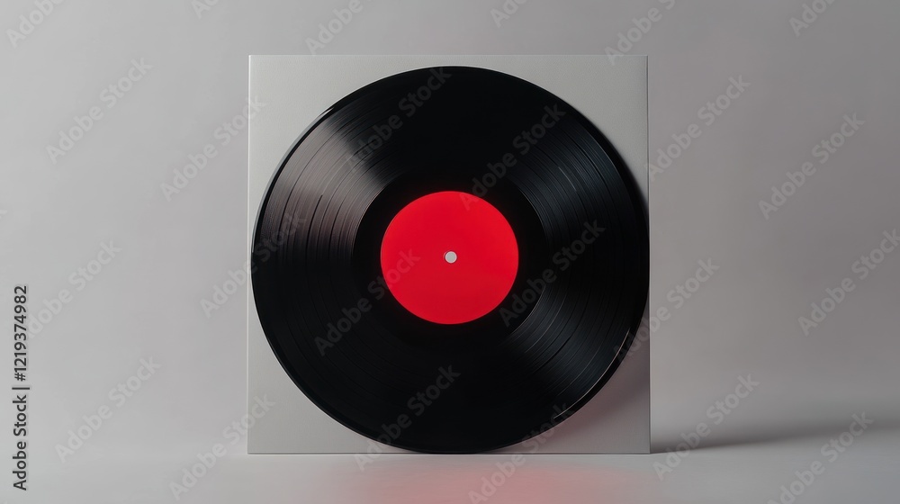 Vinyl Record in Sleeve: A Minimalist Composition Vinyl Record in Sleeve: A Minimalist Composition