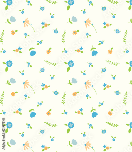 Tiny Floral Pattern – Seamless Babywear Background
