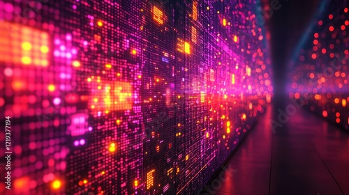 Wallpaper Mural A blurred view of a modern data center corridor, Torontodigital.ca