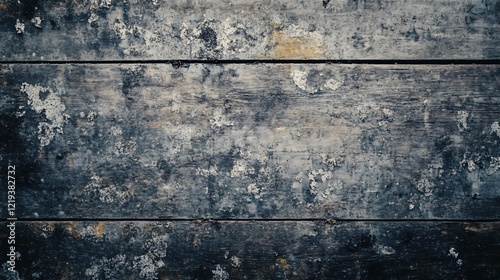 Weathered and textured wooden planks with aged surface. photo