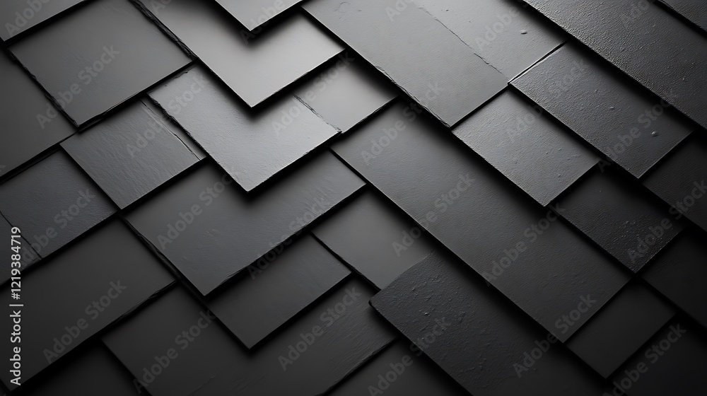 Fototapeta premium Abstract Black Rectangular Pattern Design