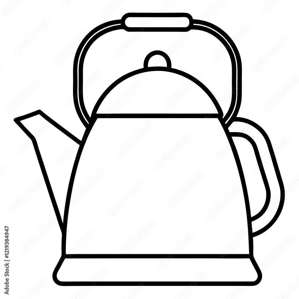 Minimalist Kettle Line Art Design Minimalist Kettle Line Art Design