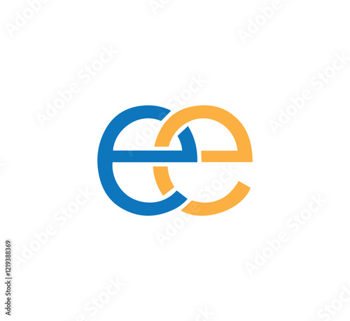 Letter ee logo icon design template. initial ee letter logo design vector template, ee logo, ee icon, ee symbol, ee vector, ee letter, ee initial, ee design, ee shape, ee unique logo, ee simple logo.