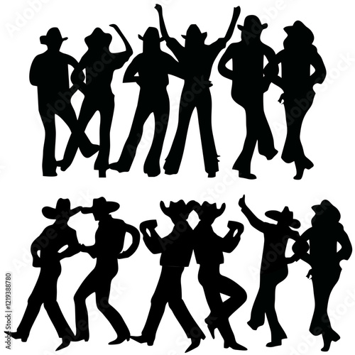 Line dance grouping -  line dance couple