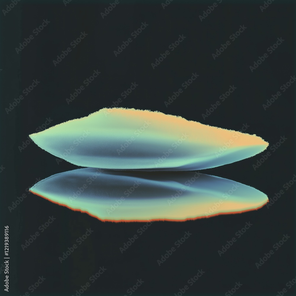 Obraz premium organic abstract crystallised colourful shape on black background