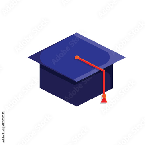 graduation icon. graduation cap toga vector. describes education, learning outcomes, undergraduate. for events, celebrations, flyers. flat color design style