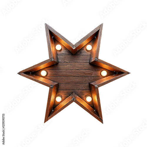 ELEMENTO 3D MADEIRA COM LUZES

