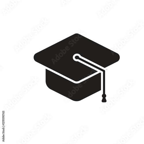 graduation icon. graduation cap toga vector. describes education, learning outcomes, undergraduate. for events, celebrations, flyers. Solid design style.