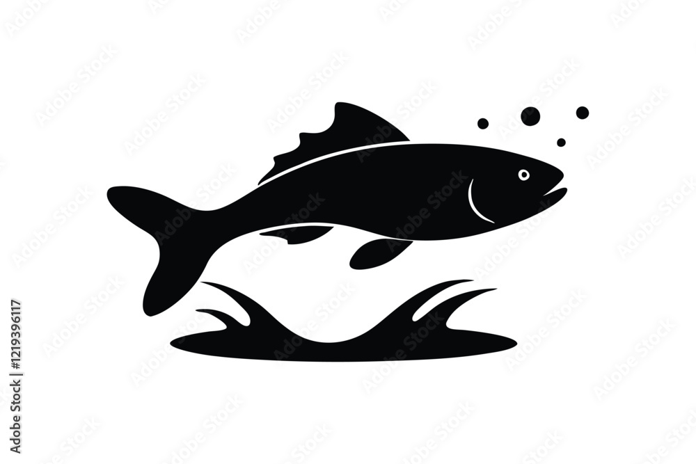 Fish Jumping Out of Water Dynamic Wildlife Illustrations for Creative Projects Fish Jumping Out of Water Dynamic Wildlife Illustrations for Creative Projects