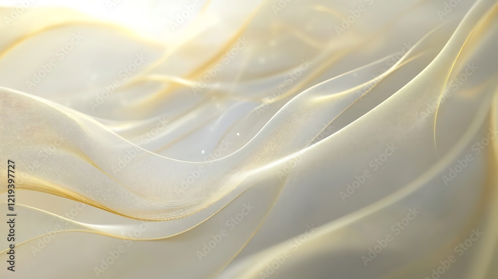 Golden Waves Abstract Fabric Texture Design Golden Waves Abstract Fabric Texture Design