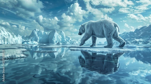 Visual concept of global warming, showing environmental and climatic effects.