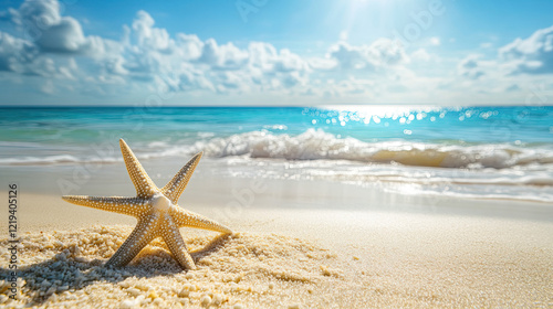 Hello summer holiday beach vacation theme horizontal banner. High quality photo