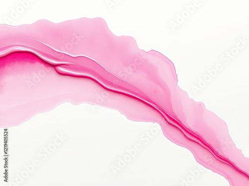 Vibrant Light Pink Watercolor Stains AI Art