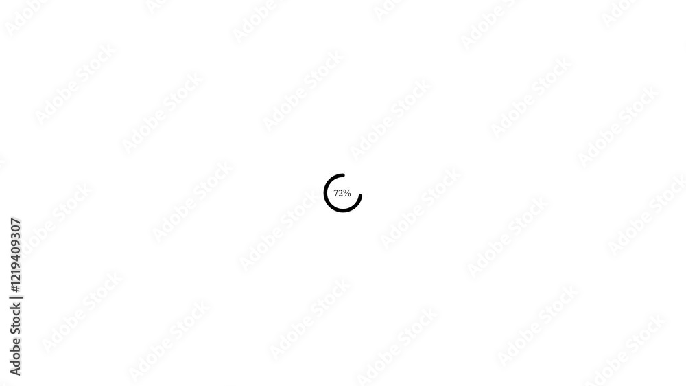 Digital loading or progress complete animated. circle Loading bar animation with counting from 0 to 100% on a white background. Digital loading or progress complete animated. circle Loading bar animation with counting from 0 to 100% on a white background.