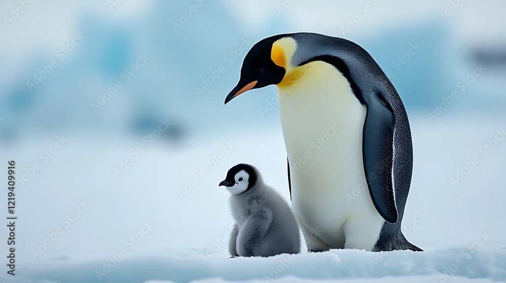 Obraz premium emperor penguin in polar regions