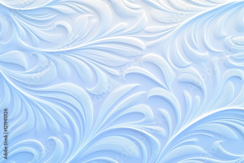 Elegant Frost Patterns on a Glass Surface in Soft Winter Light. Delicate Ice Crystal Designs Form Natural Swirls and Floral Shapes. Dreamy Frozen Backdrop Seasonal and Holiday Themes. AI generated