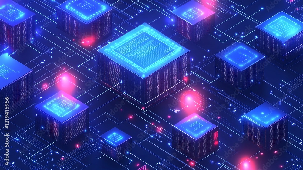 High detail visualization of blockchain business focusing on decentralized ledgers smart contracts and the security benefits of blockchain technology for transparent and efficient transactions