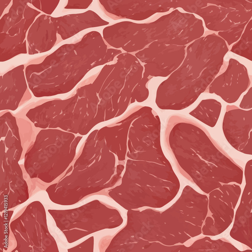 Processed collage of fresh raw meat beef surface texture. Background for banner, backdrop or texture for 3D mapping