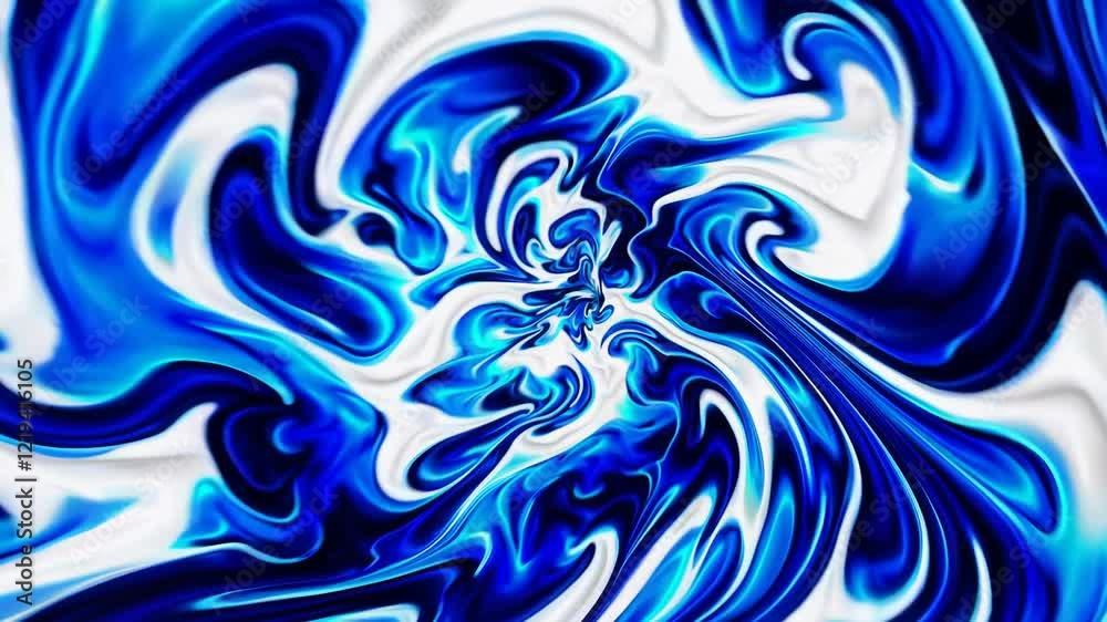 Blue and white abstract fluid pattern, hypnotic swirl. Artistic background concept Blue and white abstract fluid pattern, hypnotic swirl. Artistic background concept