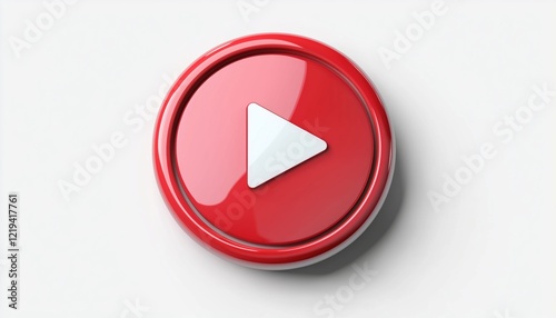Free Download Red Round Play Button: The Key To Starting Multimedia Content On Social Media Platforms Like Video, Audio, Movies, And Tv. - GFXLoad