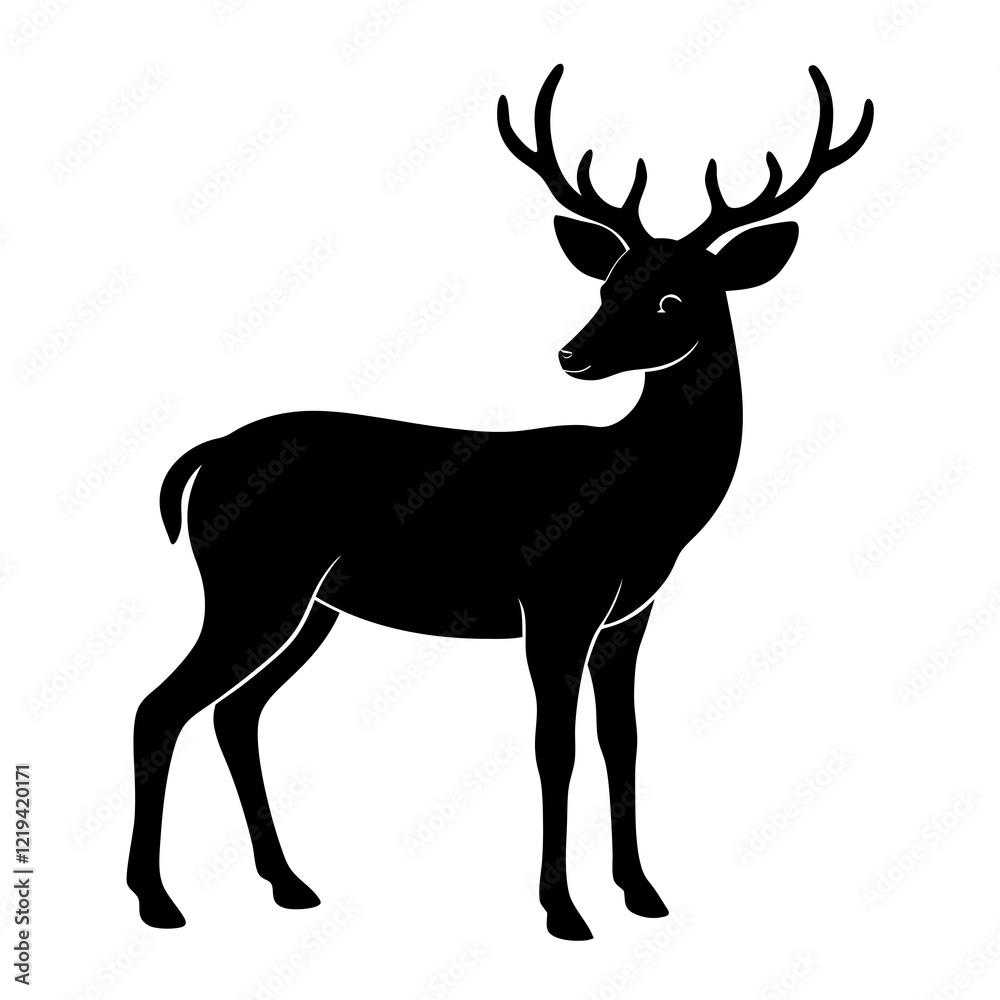 Obraz premium deer silhouette vector
