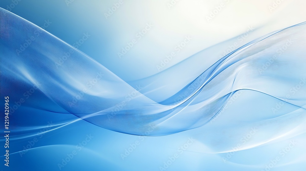 Abstract Blue Wave Design Background Illustration Abstract Blue Wave Design Background Illustration