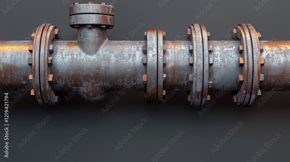Pipe line connection in oil refinery, chemical, hydrogen or ammonia industrial plant. Pipe line connection in oil refinery, chemical, hydrogen or ammonia industrial plant.