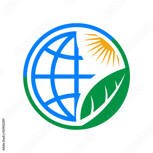 Growing Together for a Greener Future concept logo design 