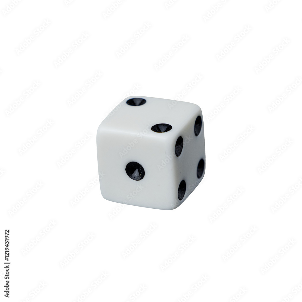 A white gaming die with black dots , symbolizing luck, chance, and strategy in board games, role-playing adventures, and casino excitement. transparent background
A white gaming die with black dots , symbolizing luck, chance, and strategy in board games, role-playing adventures, and casino excitement. transparent background