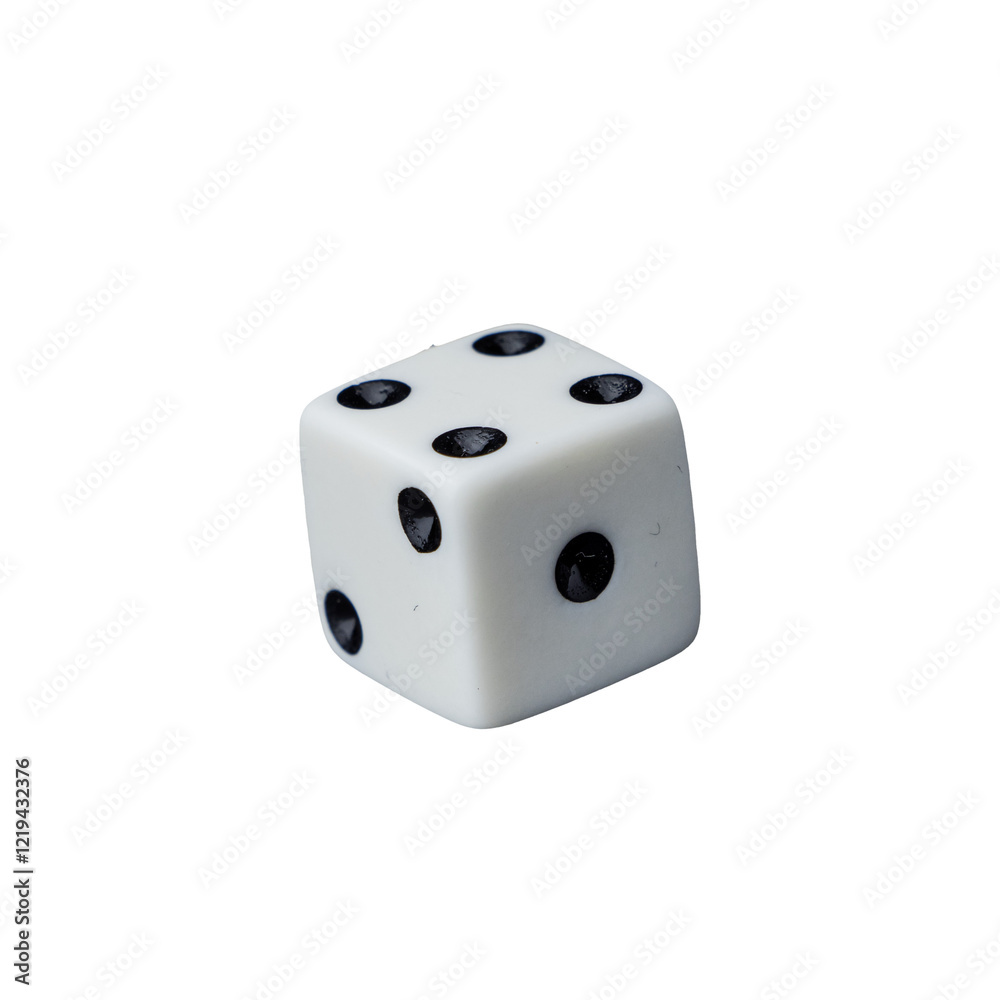 A white gaming die with black dots , symbolizing luck, chance, and strategy in board games, role-playing adventures, and casino excitement. transparent background
A white gaming die with black dots , symbolizing luck, chance, and strategy in board games, role-playing adventures, and casino excitement. transparent background