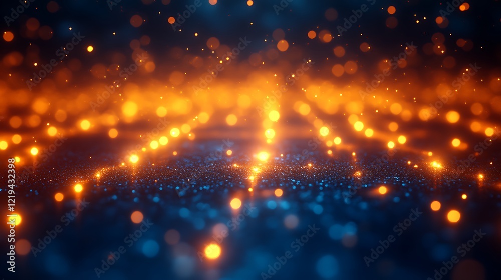 Abstract Blue and Orange Glitter Lights Background Abstract Blue and Orange Glitter Lights Background