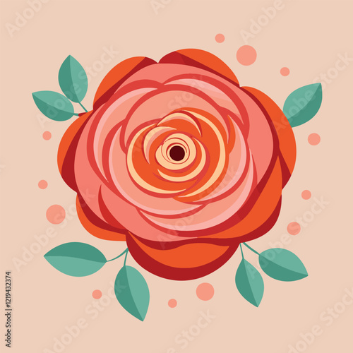 Red Pink Rose Flower   Variation of Color vector Design