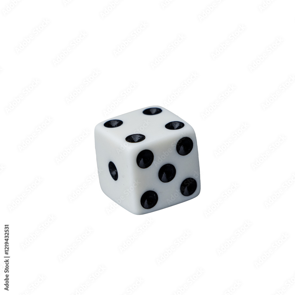 A white gaming die with black dots , symbolizing luck, chance, and strategy in board games, role-playing adventures, and casino excitement. transparent background
A white gaming die with black dots , symbolizing luck, chance, and strategy in board games, role-playing adventures, and casino excitement. transparent background