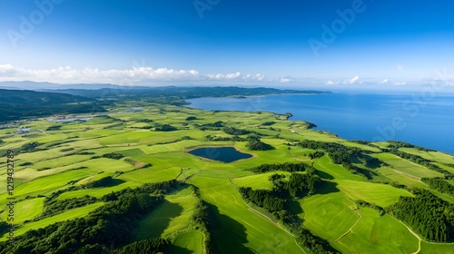 Majestic Panoramic View of the Aomori Countryside Landscape