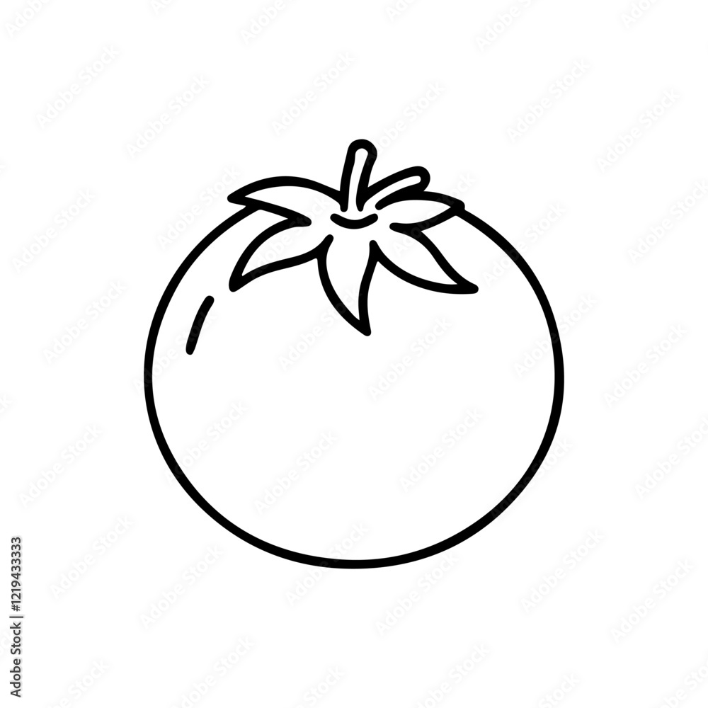 Tomato outline icon vector illustration design. Tomato outline icon vector illustration design.