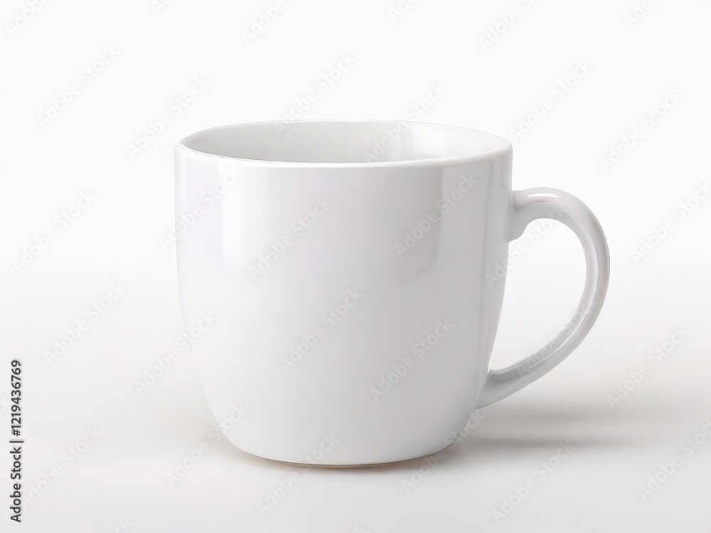 View of 3d white mug mockup element and Ceramic Coffee cup on white background View of 3d white mug mockup element and Ceramic Coffee cup on white background