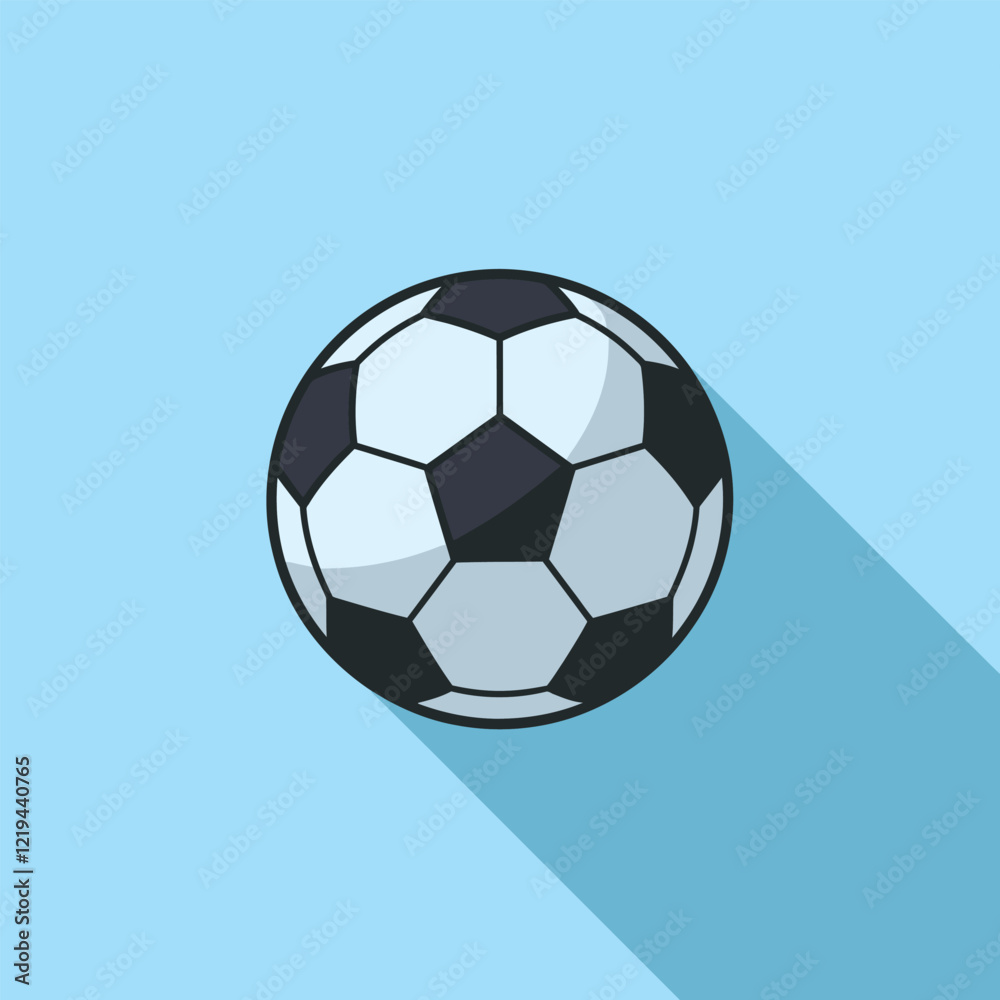 Obraz premium A flat vector illustration of soccer ball drawing isolated for web design and app icons. 