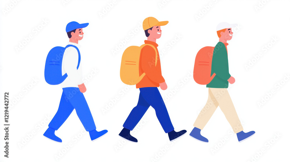 Peer Pressure, illustration, A young person smiles confidently while walking, captured in high fidelity, showcasing positivity and self-assurance in a vibrant setting. Peer Pressure, illustration, A young person smiles confidently while walking, captured in high fidelity, showcasing positivity and self-assurance in a vibrant setting.