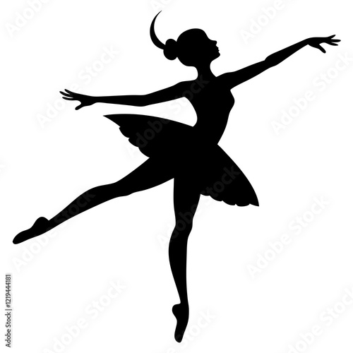 ballet dancer silhouette of a girl icon  vector illustration 