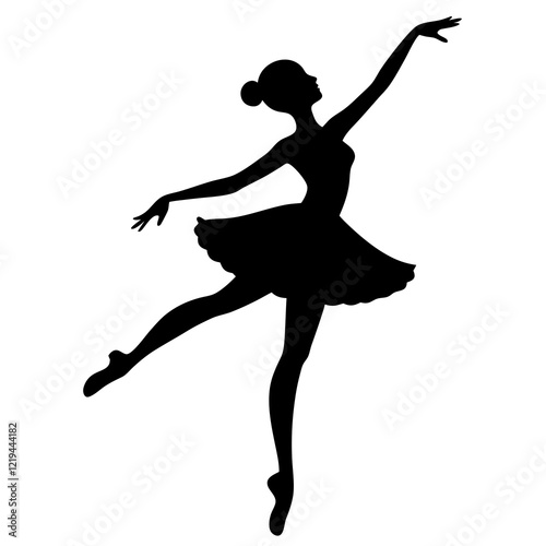 ballet dancer silhouette of a girl icon  vector illustration 