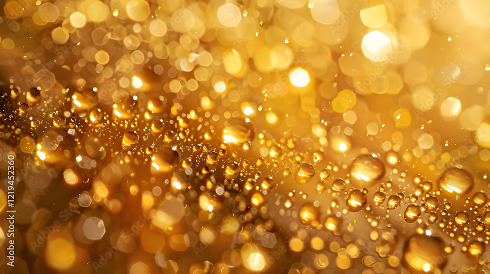 Golden droplets in motion, creating a sense of luxury and wellness, generative ai Golden droplets in motion, creating a sense of luxury and wellness, generative ai