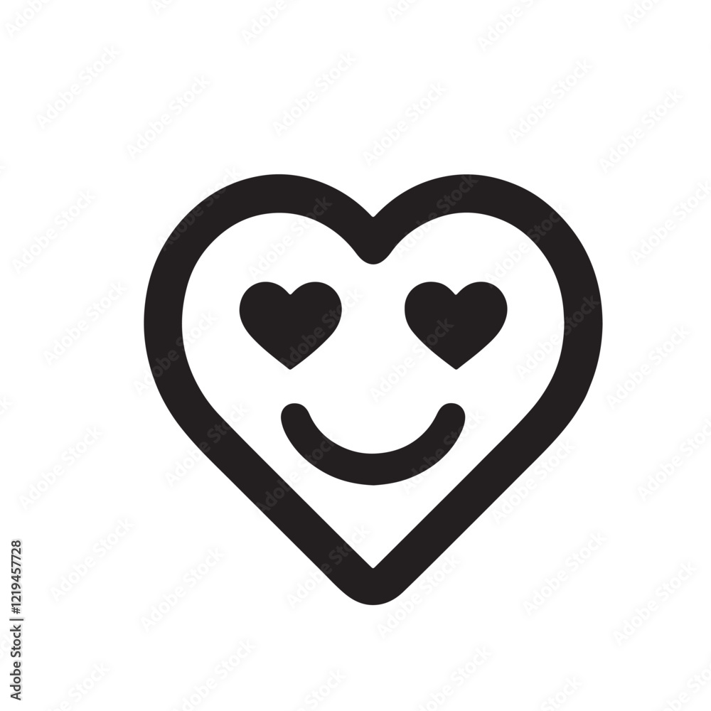 Happy Heart Emoji Love Icon Graphic Design Happy Heart Emoji Love Icon Graphic Design