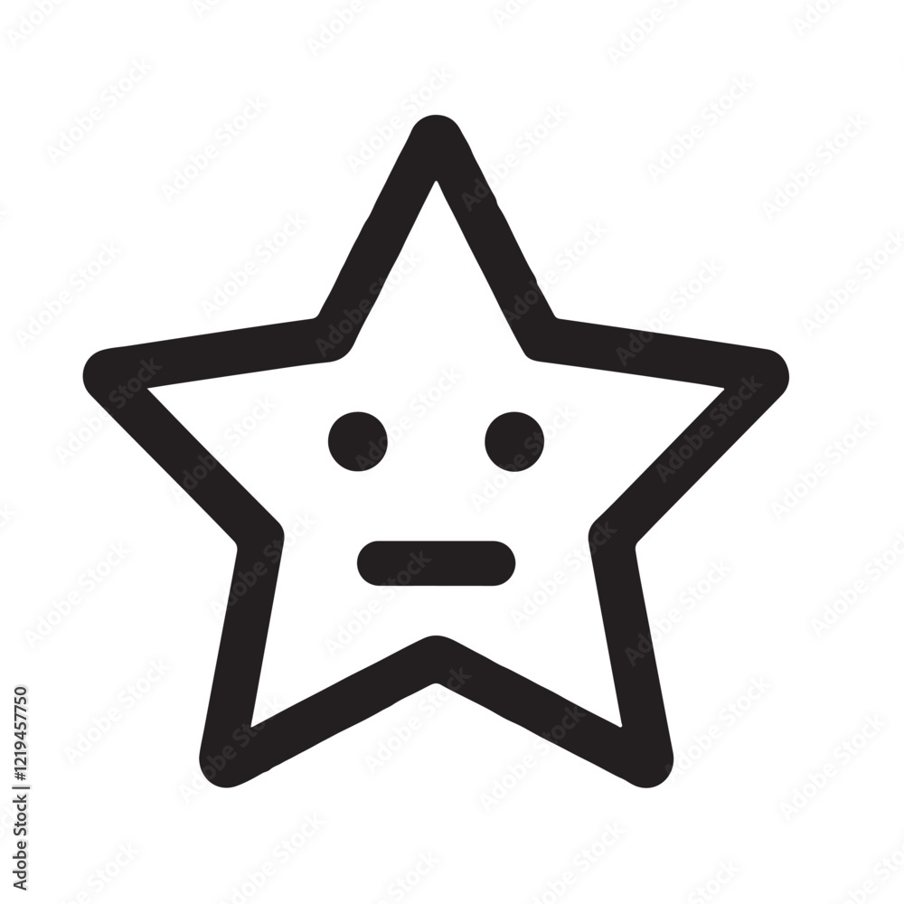Neutral Star Emoji Icon Graphic Design Neutral Star Emoji Icon Graphic Design