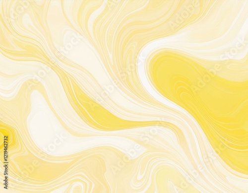 シンプルなマーブル模様の背景素材　黄色と白のパステルカラー　滑らか