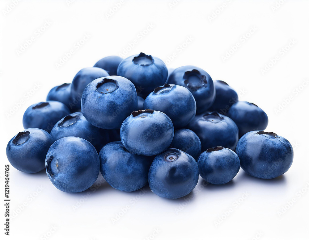 Heidelbeeren auf weißem Hintergrund – Frische Beeren für Werbung und Design Heidelbeeren auf weißem Hintergrund – Frische Beeren für Werbung und Design