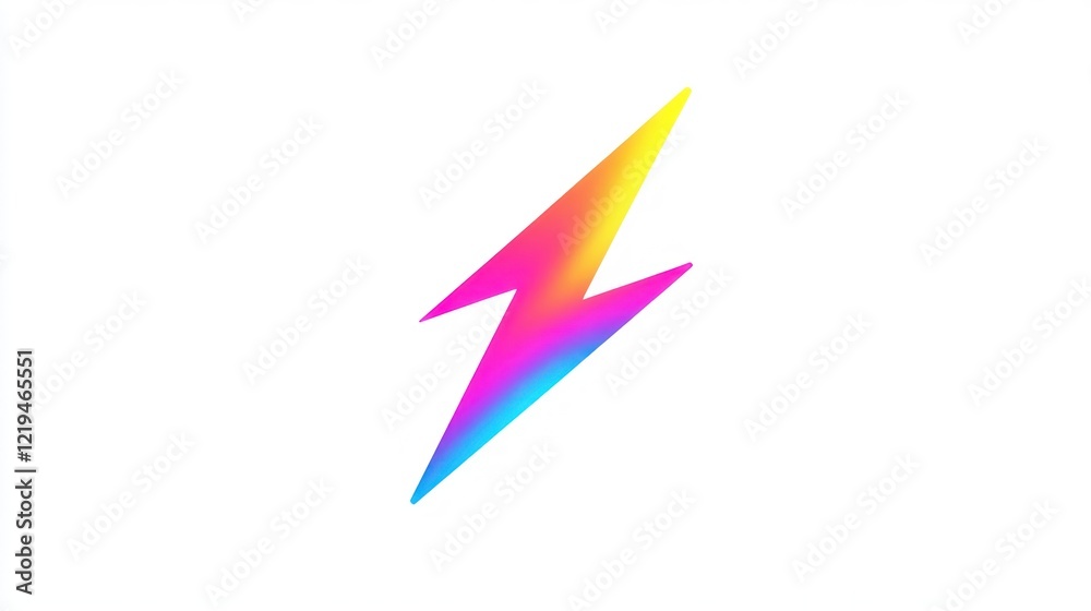 Vibrant Rainbow Bolt: A Dynamic Energy Symbol Vibrant Rainbow Bolt: A Dynamic Energy Symbol
