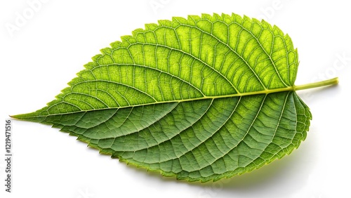 Vibrant Green Leaf Detailed Texture & Organic Symmetry V3