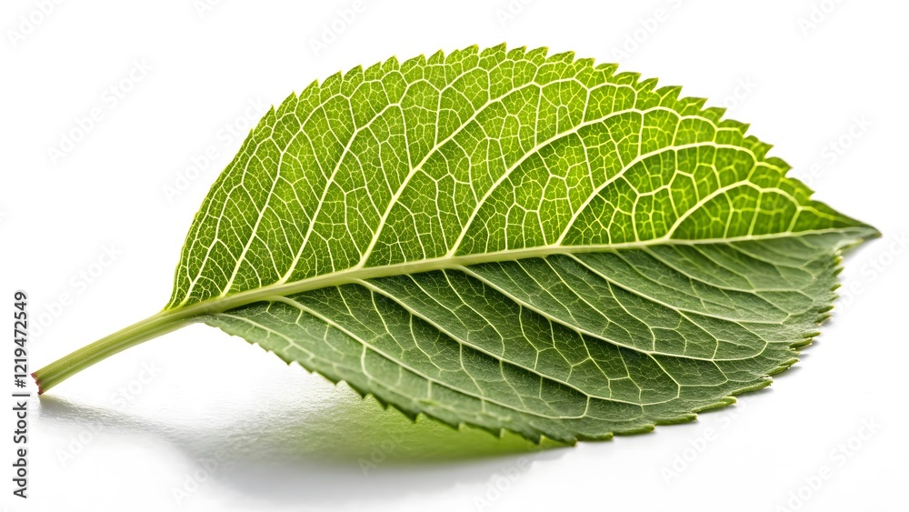Obraz premium Vibrant Green Leaf Detailed Texture & Organic Symmetry V5