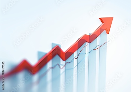 Red Arrow Pointing Upward on a Graph Line, Isolated on a White Background Free Download Red Arrow Pointing Upward on a Graph Line, Isolated on a White Background - GFXLoad